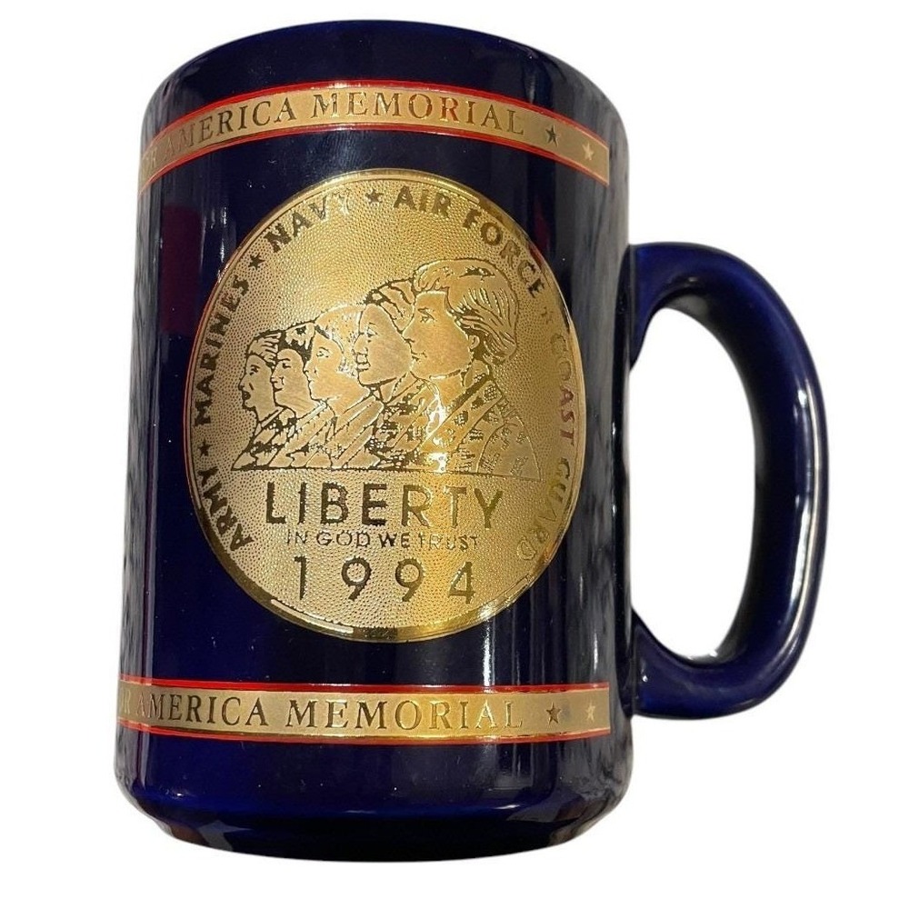 Kapan Kent Women in Military Memorial Mug Blue 94 Liberty Veteran Female Soldier